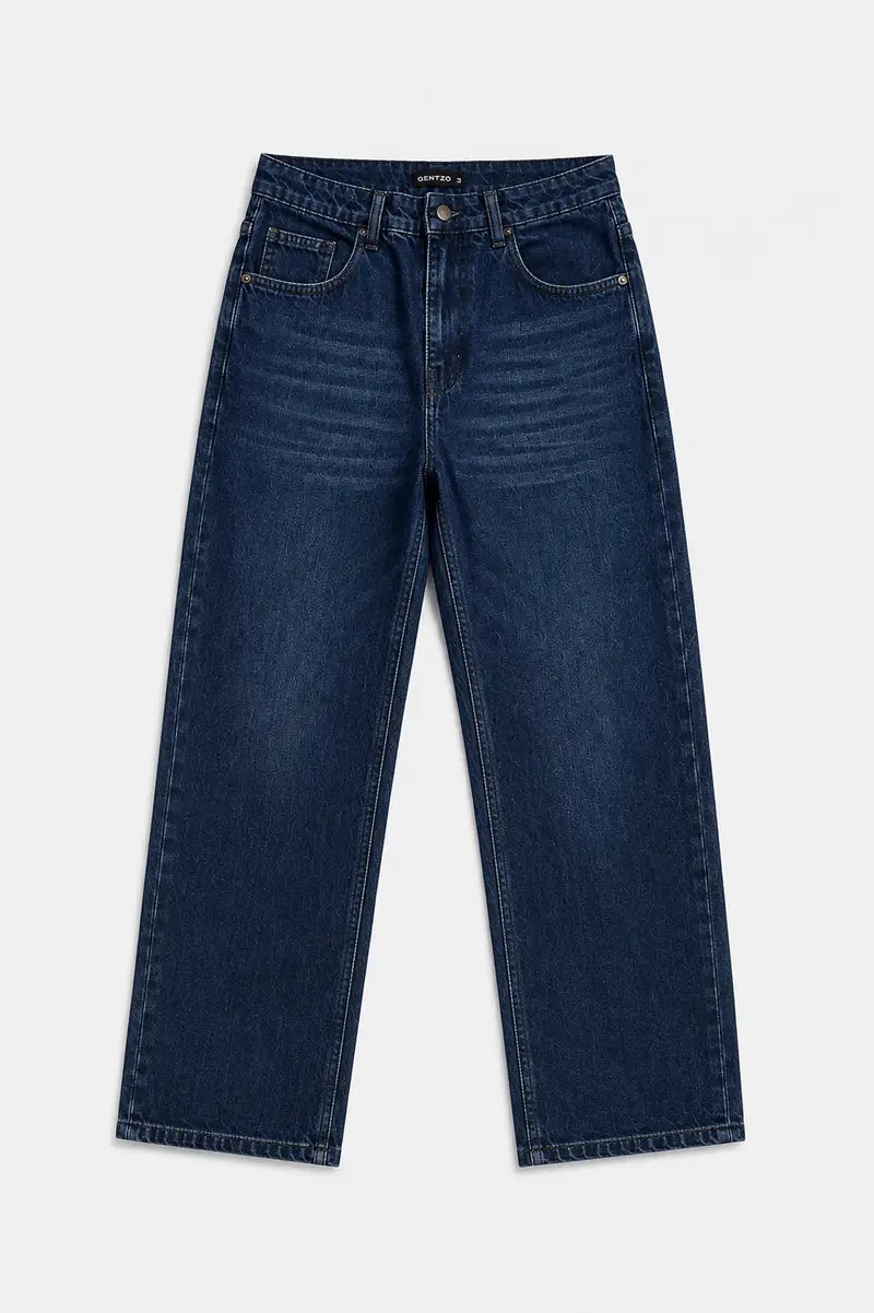 Dark Blue Straight Fit Jeans