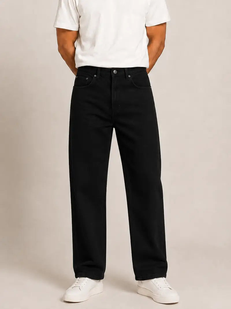 Black Straight Fit Jeans