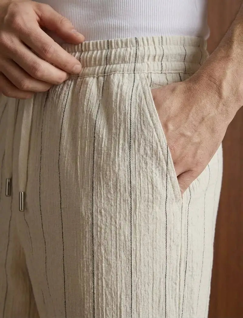 White Pinstripe Trouser