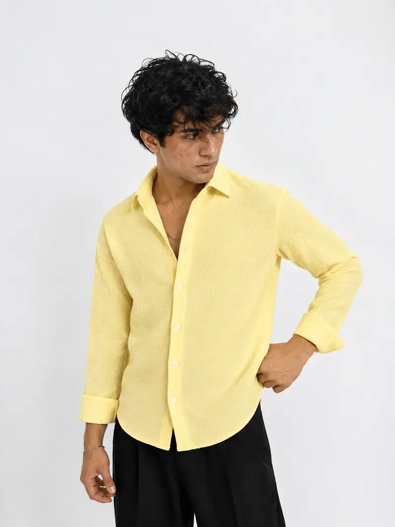 Butter Yellow Texture Shirt