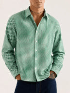 Green And White Checkred Shirt