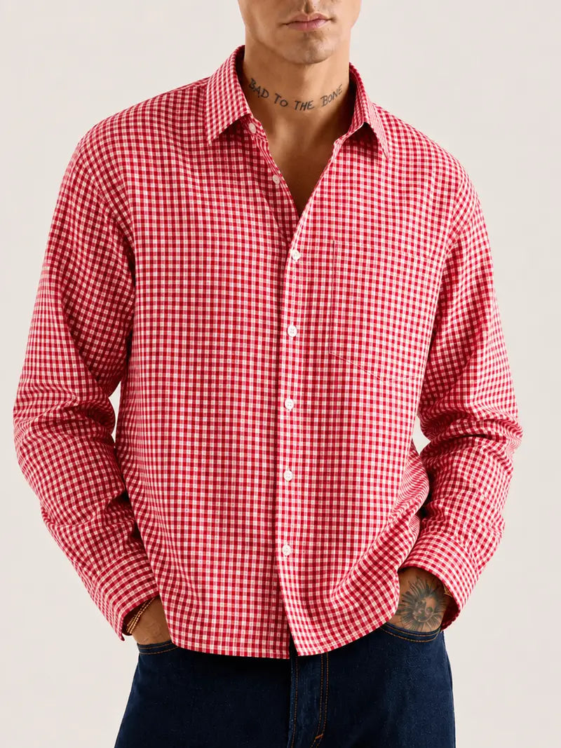 Red And White Checkred Shirt