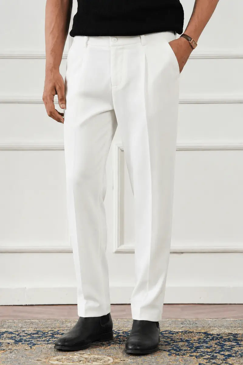 RELAX TAILORED PLEATED PANT - CLASSIC WHITE