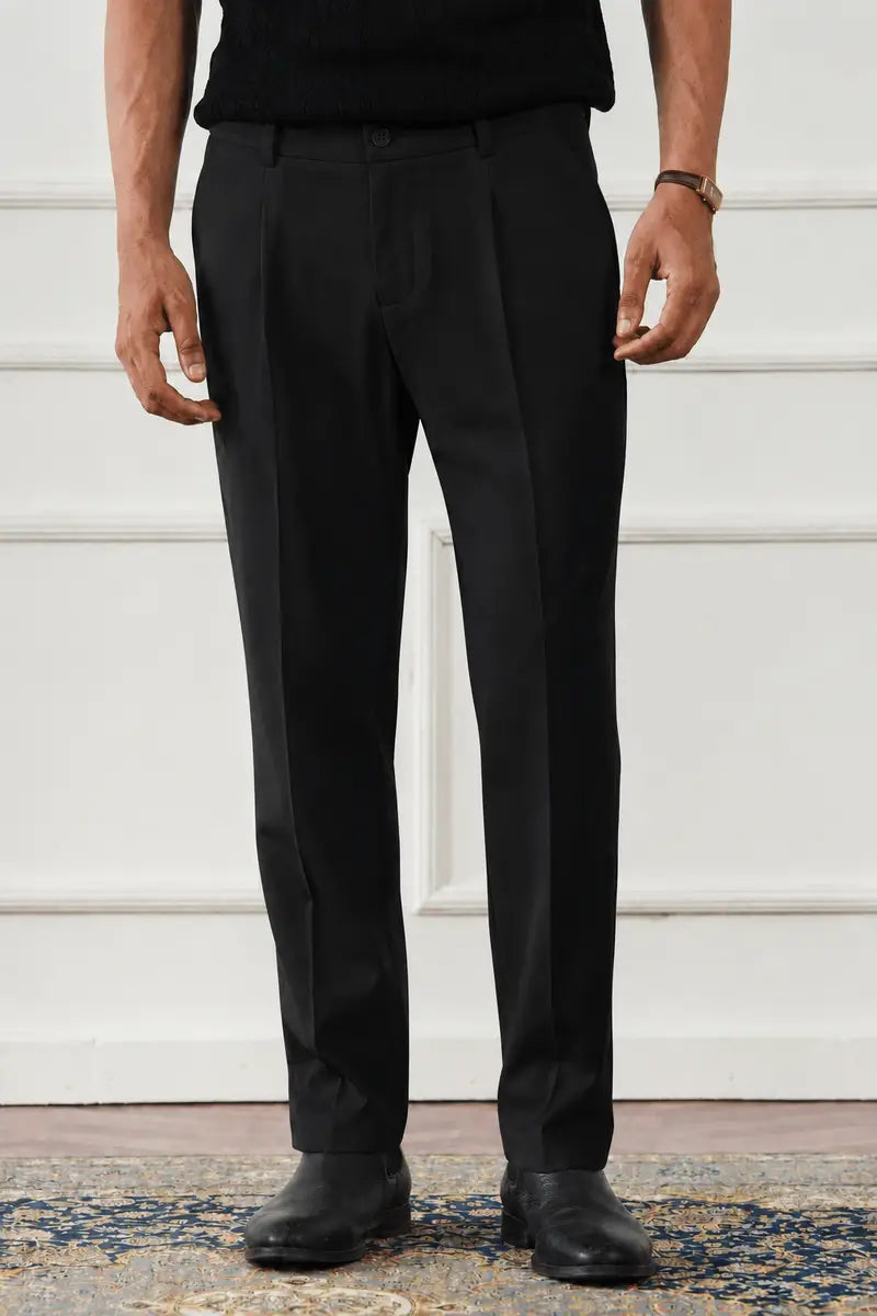 RELAX TAILORED PLEATED PANT - CLASSIC BLACK
