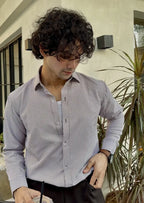 SEERSUCKER BROWN STRIPPED SHIRT