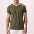 OLIVE RINGER TEE FITTED