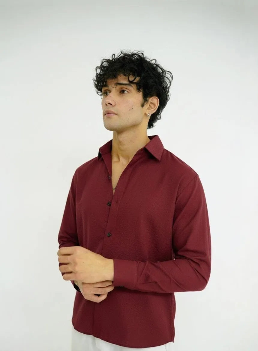 RED WINE TEXTURE SHIRT