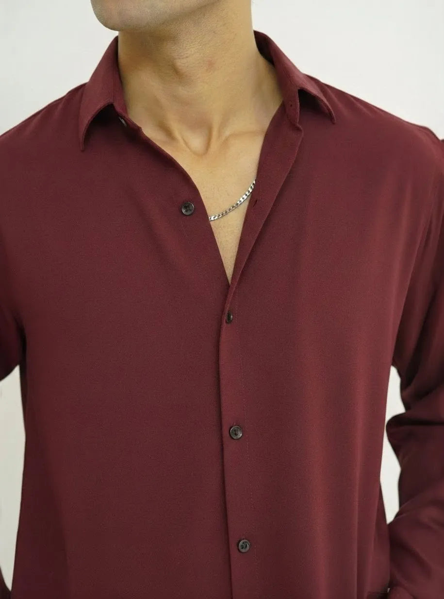 RED WINE TEXTURE SHIRT