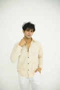Beige Textured Shirt