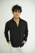 Black Textured Shirt