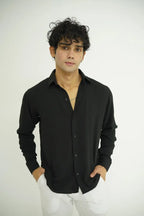 Black Textured Shirt