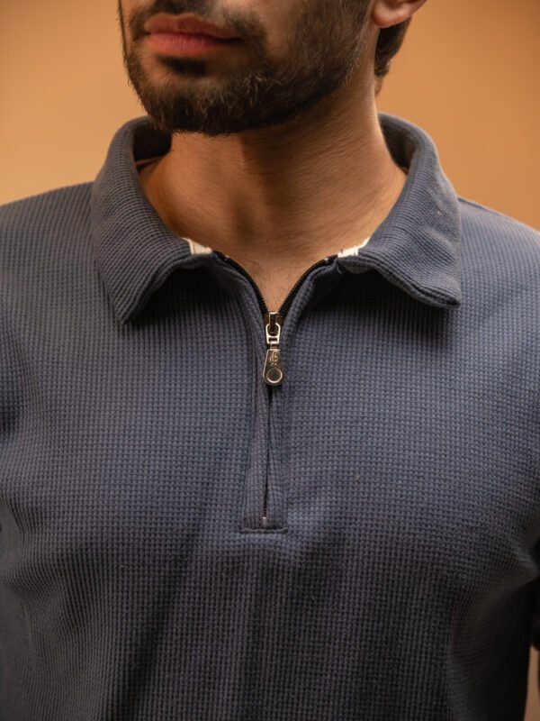 gentzo Quater-Zip Pullover-Navy, gentzo, Quater-Zip Pullover-Navy, thermal quarter-zip sweater, navy thermal pullover, men’s pullover, warm men’s pullover, stylish men’s pullover, casual pullover for men, layering pullover for men, navy quarter-zip pullover, premium thermal pullover, modern men’s pullover.