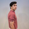 gentzo Texture Pop-Corn Polo-Rose, gentzo, Texture Pop-Corn Polo-Rose, pop-corn polo shirt, rose textured men’s polo, men’s stylish polo shirt, premium rose polo for men, breathable pop-corn fabric polo, layering polo for men, casual polo for men, classic rose men’s polo, modern men’s textured polo.