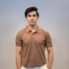 gentzo Texture Pop-Corn Polo-Desert, gentzo, Texture Pop-Corn Polo-Desert, pop-corn polo shirt, desert textured men’s polo, men’s premium polo shirt, breathable pop-corn fabric polo, stylish desert polo for men, men’s classic desert polo, casual polo for men, modern textured polo shirt.
