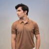 gentzo Texture Pop-Corn Polo-Desert, gentzo, Texture Pop-Corn Polo-Desert, pop-corn polo shirt, desert textured men’s polo, men’s premium polo shirt, breathable pop-corn fabric polo, stylish desert polo for men, men’s classic desert polo, casual polo for men, modern textured polo shirt.