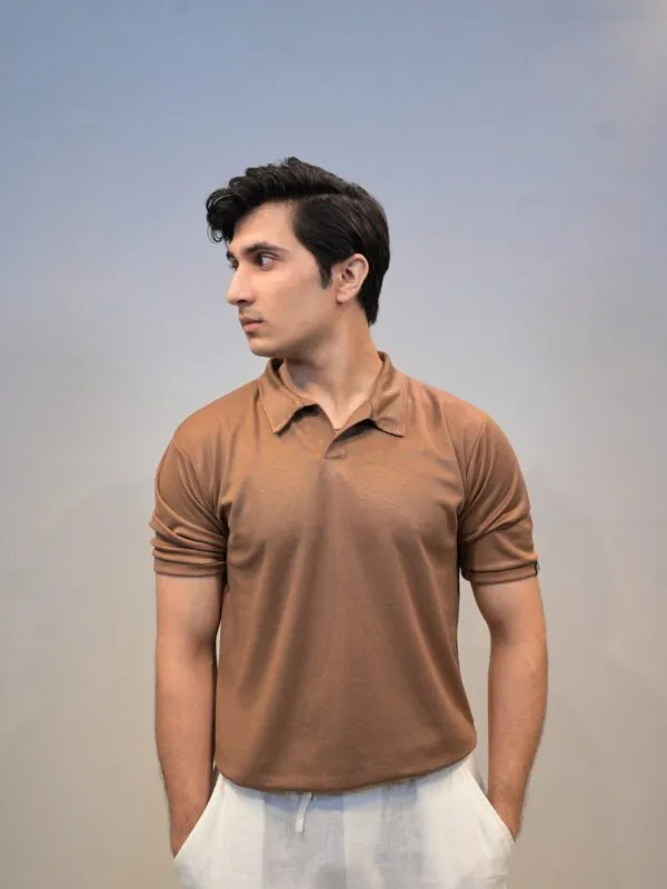 gentzo Texture Pop-Corn Polo-Desert, gentzo, Texture Pop-Corn Polo-Desert, pop-corn polo shirt, desert textured men’s polo, men’s premium polo shirt, breathable pop-corn fabric polo, stylish desert polo for men, men’s classic desert polo, casual polo for men, modern textured polo shirt.