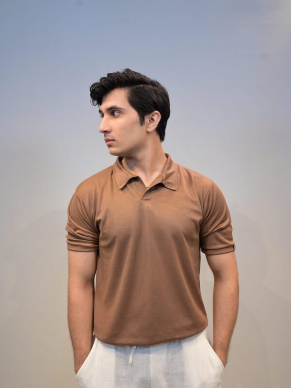 gentzo Texture Pop-Corn Polo-Desert, gentzo, Texture Pop-Corn Polo-Desert, pop-corn polo shirt, desert textured men’s polo, men’s premium polo shirt, breathable pop-corn fabric polo, stylish desert polo for men, men’s classic desert polo, casual polo for men, modern textured polo shirt.