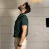 gentzo PIQUE V Neck Polo-BOTTLE GREEN, gentzo, PIQUE V Neck Polo-BOTTLE GREEN, bottle green polo for men, breathable PIQUE polo, V-neck polo shirt for men, men's V-neck polo, comfortable polo shirt for men, stylish green polo, premium men's polo.