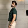 gentzo PIQUE V Neck Polo-BOTTLE GREEN, gentzo, PIQUE V Neck Polo-BOTTLE GREEN, bottle green polo for men, breathable PIQUE polo, V-neck polo shirt for men, men's V-neck polo, comfortable polo shirt for men, stylish green polo, premium men's polo.