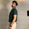 gentzo PIQUE V Neck Polo-BOTTLE GREEN, gentzo, PIQUE V Neck Polo-BOTTLE GREEN, bottle green polo for men, breathable PIQUE polo, V-neck polo shirt for men, men's V-neck polo, comfortable polo shirt for men, stylish green polo, premium men's polo.