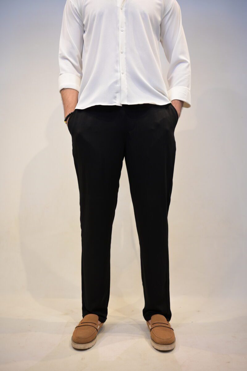 Black Linen Trouser, Gentzo, Linen Blend Trouser, Men’s Linen Pants, Summer Bottoms, Tailored Fit Pants, Casual Trousers, Breathable Fabric, Vacation Wear, Relaxed Fit Pants, Black Pants for Men, Smart Casual, Drawstring Waist