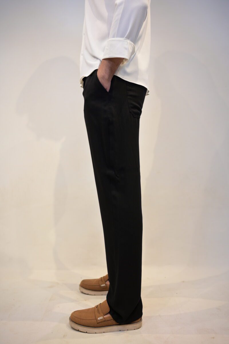 Black Linen Trouser, Gentzo, Linen Blend Trouser, Men’s Linen Pants, Summer Bottoms, Tailored Fit Pants, Casual Trousers, Breathable Fabric, Vacation Wear, Relaxed Fit Pants, Black Pants for Men, Smart Casual, Drawstring Waist