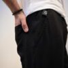 Black Linen Trouser, Gentzo, Linen Blend Trouser, Men’s Linen Pants, Summer Bottoms, Tailored Fit Pants, Casual Trousers, Breathable Fabric, Vacation Wear, Relaxed Fit Pants, Black Pants for Men, Smart Casual, Drawstring Waist