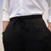Black Linen Trouser, Gentzo, Linen Blend Trouser, Men’s Linen Pants, Summer Bottoms, Tailored Fit Pants, Casual Trousers, Breathable Fabric, Vacation Wear, Relaxed Fit Pants, Black Pants for Men, Smart Casual, Drawstring Waist