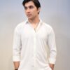 White Textured Shirt, Gentzo, Men’s Shirt, Textured Cotton Shirt, Formal Shirt, Casual Shirt, Breathable Fabric, Modern Fit Shirt, Workwear, Weekend Wear, Classic Collar Shirt, Button-Down Shirt, Men's Fashion, Stylish White Shirt, Tailored Fit Shirt, Premium Cotton Shirt