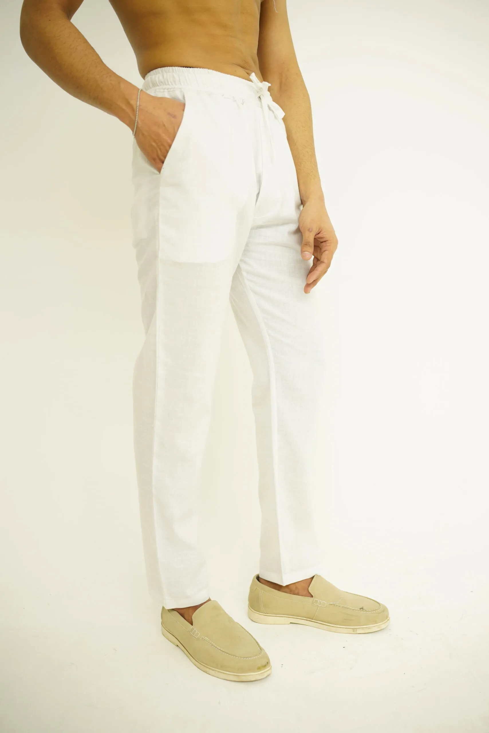 White Linen Trouser - Image 3