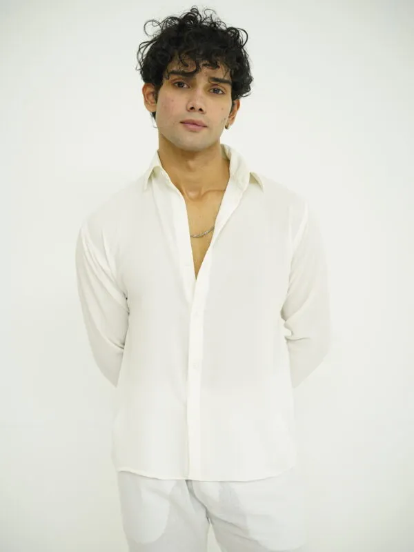 White Textured Shirt