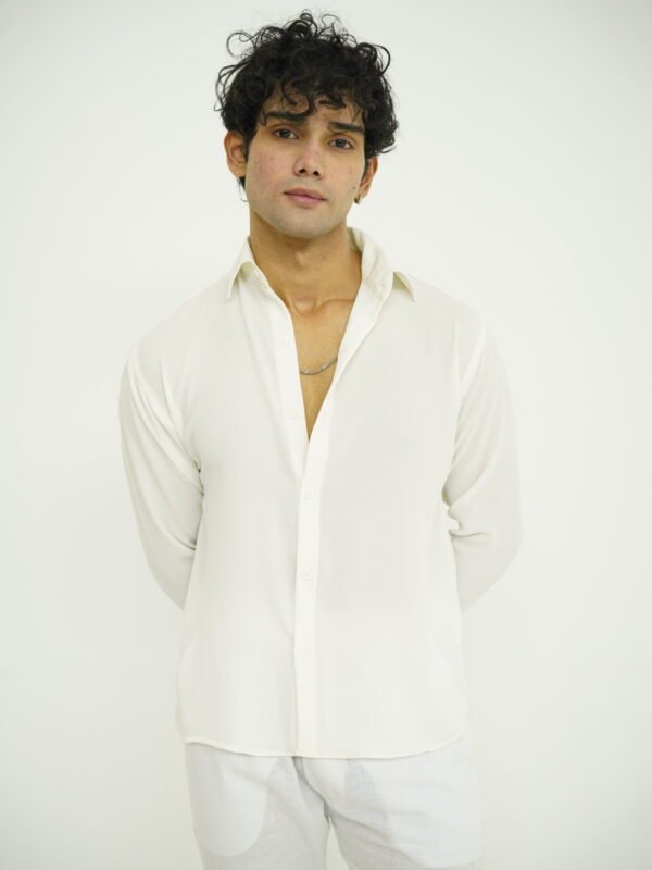 White Textured Shirt