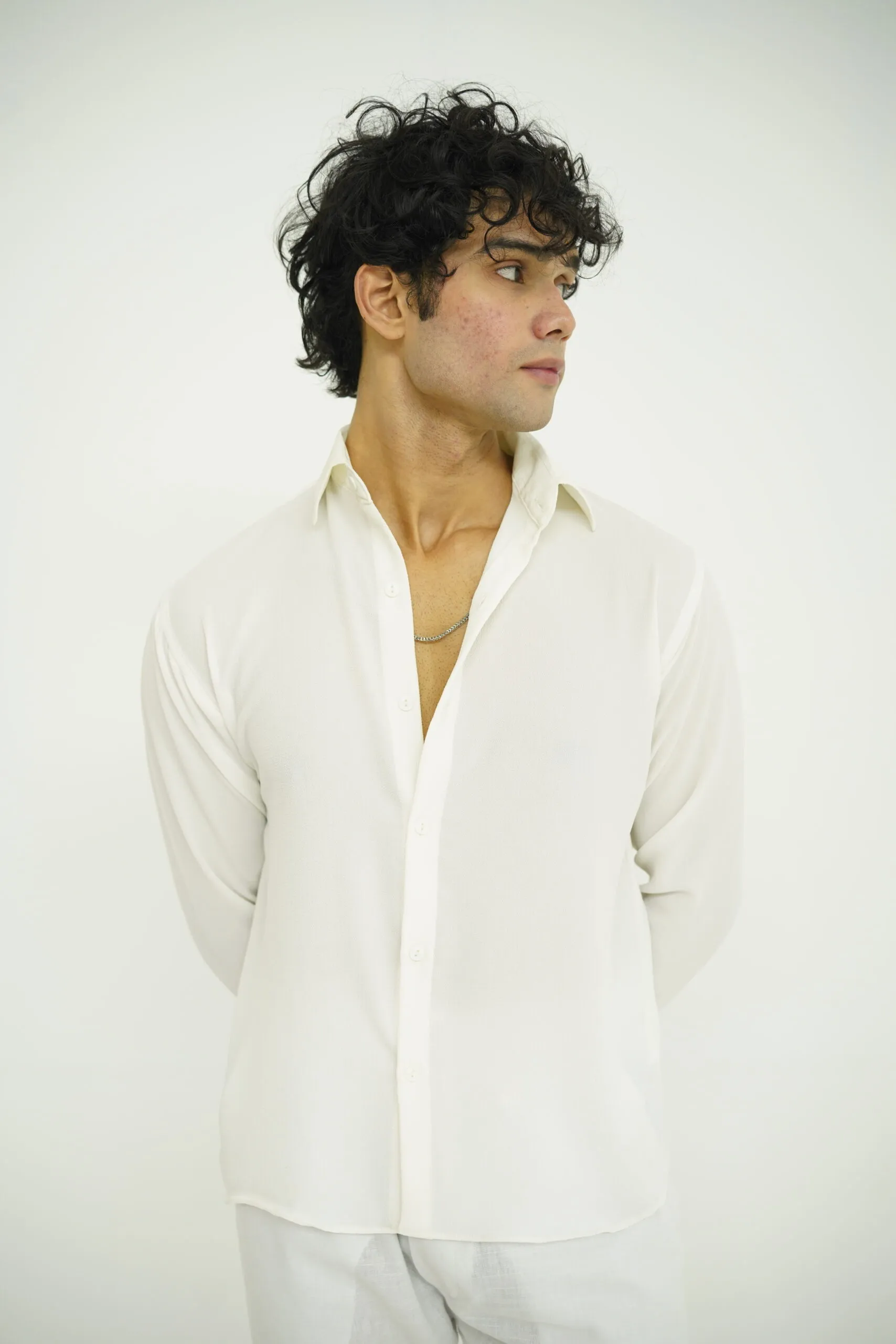 White Textured Shirt - Image 2