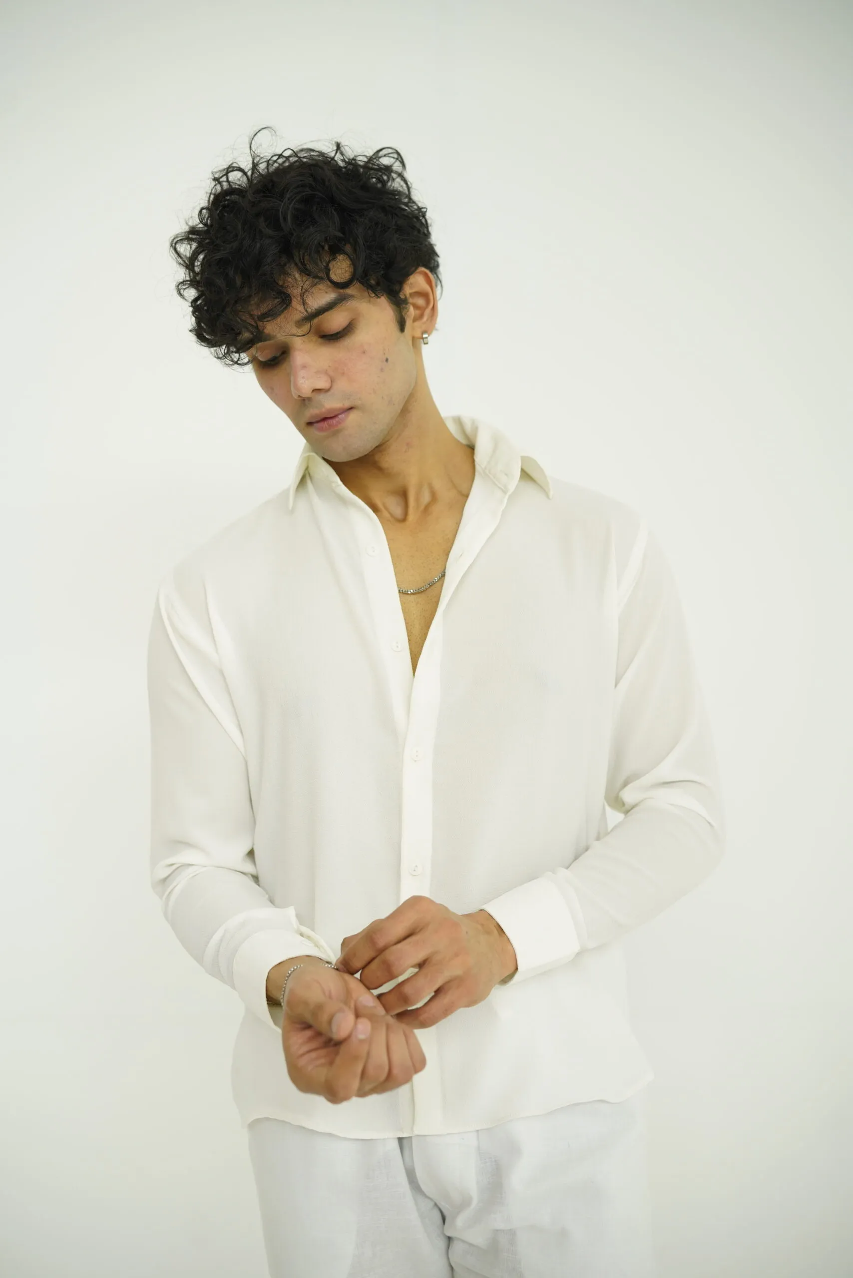 White Textured Shirt - Image 3