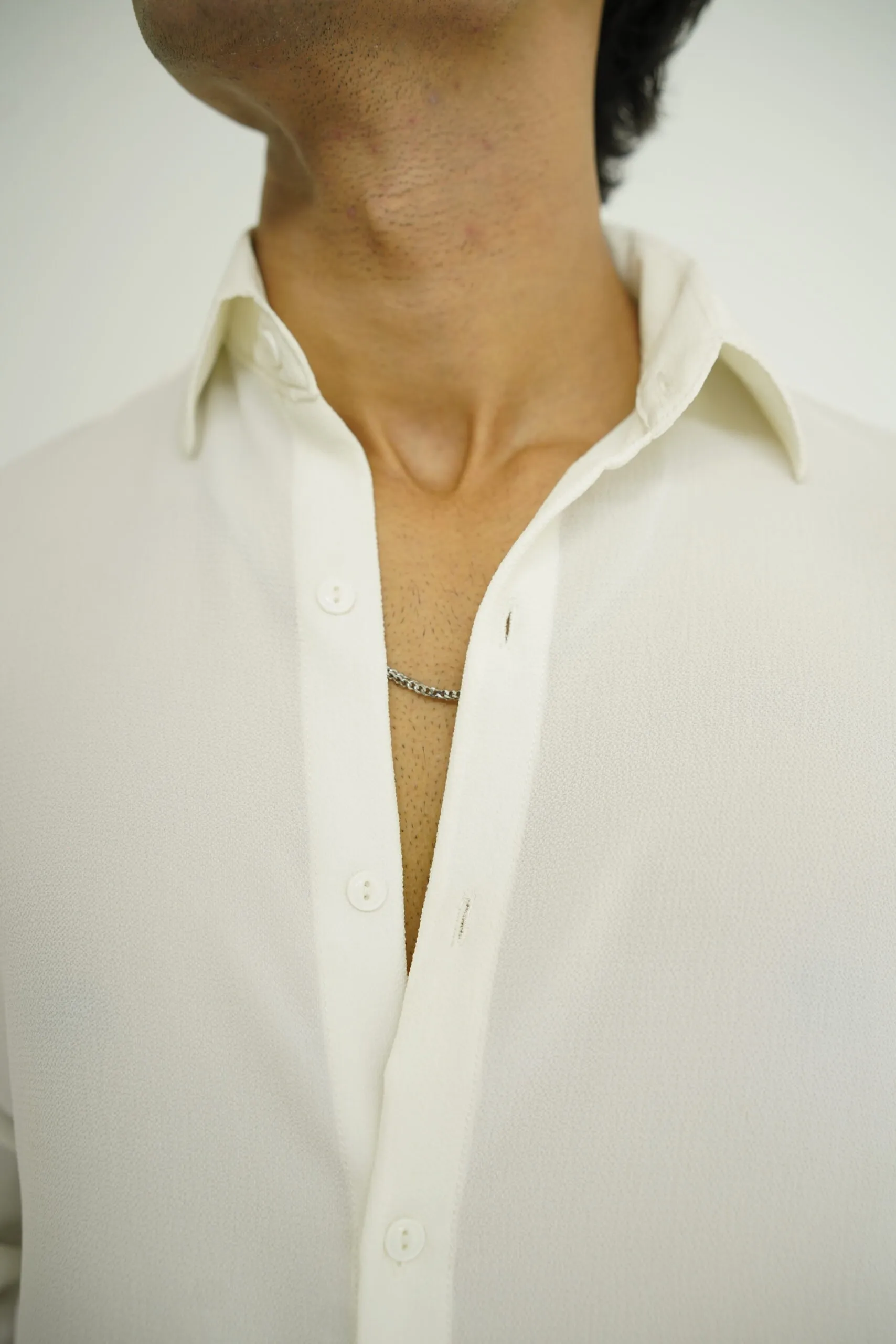 White Textured Shirt - Image 4