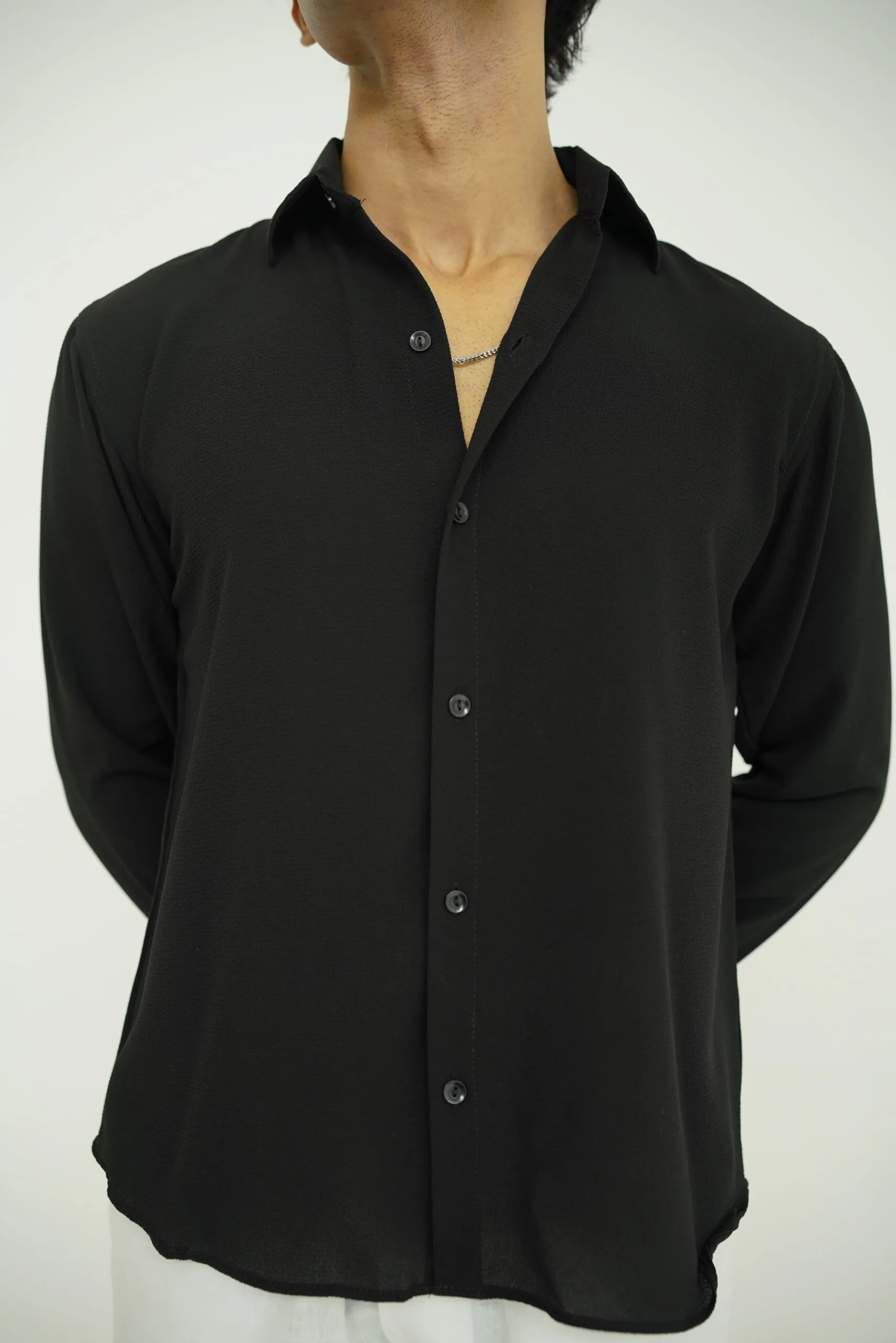 Black Textured Shirt - Image 3