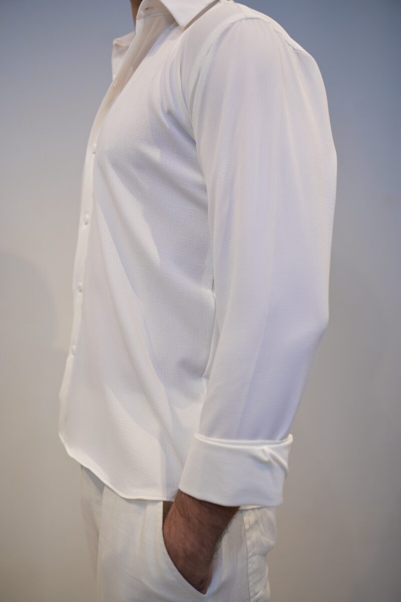 White Textured Shirt - Image 2