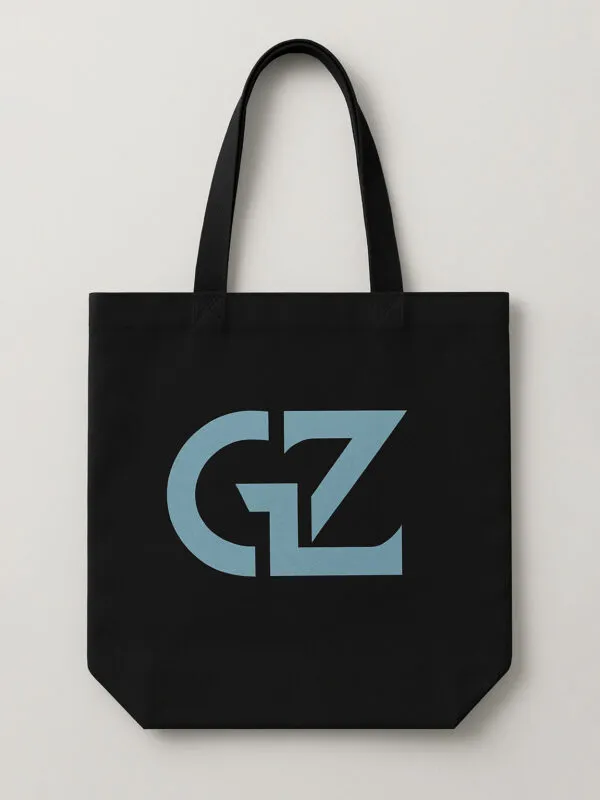 Gentzo, Tote Bag, Cotton Tote, Canvas Bag, Minimalist Bag, Black Tote, Eco-Friendly Bag, Everyday Carry, Gender Neutral Bag, Sustainable Fashion, Work Bag, Travel Tote, Urban Bag