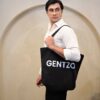 Gentzo, Tote Bag, Cotton Tote, Canvas Bag, Minimalist Bag, Black Tote, Eco-Friendly Bag, Everyday Carry, Gender Neutral Bag, Sustainable Fashion, Work Bag, Travel Tote, Urban Bag