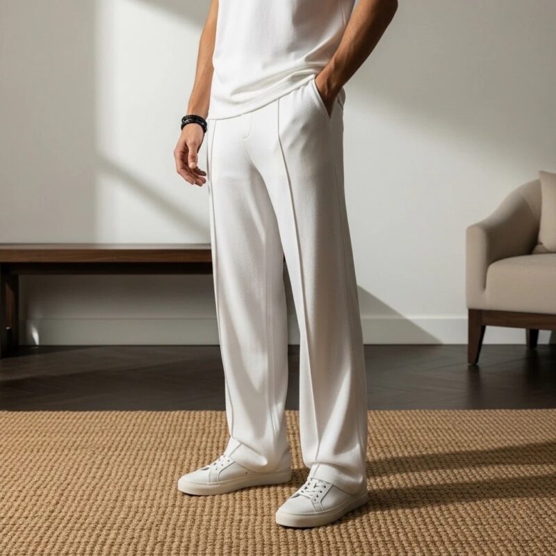 White Pleated Trouser