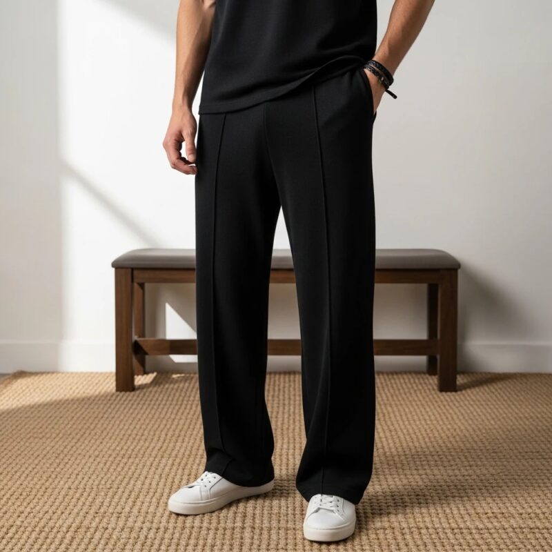 Black Pleated Trouser