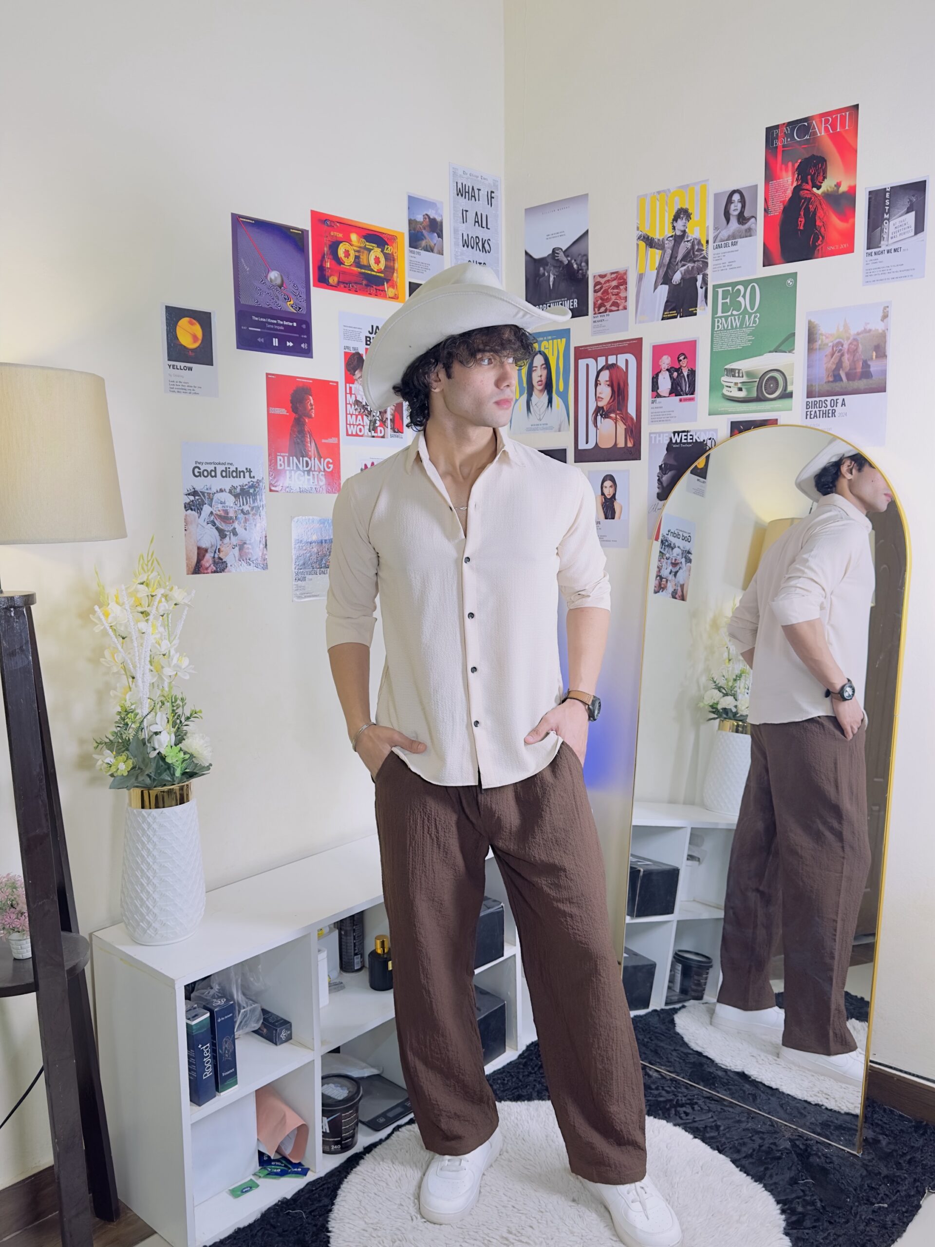 Beige Textured Shirt - Image 3