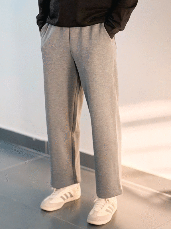 Grey Straight Fit Trouser