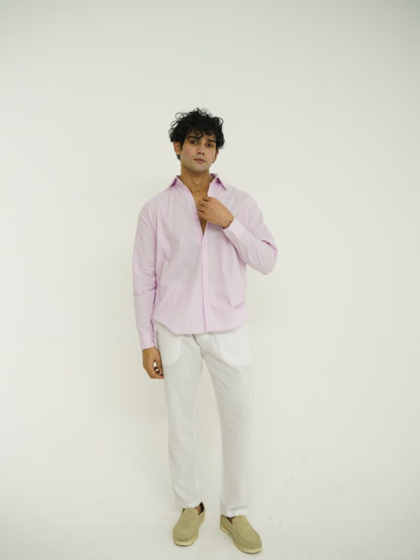 PINK & WHITE LINEN SET