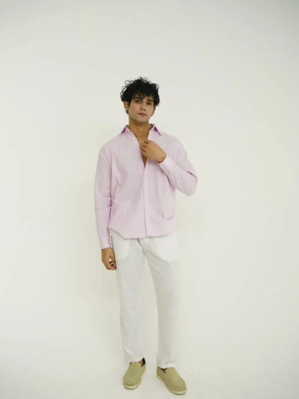PINK & WHITE LINEN SET