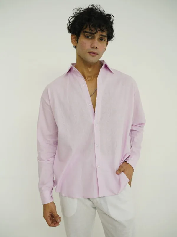 PINK LINEN SHIRT