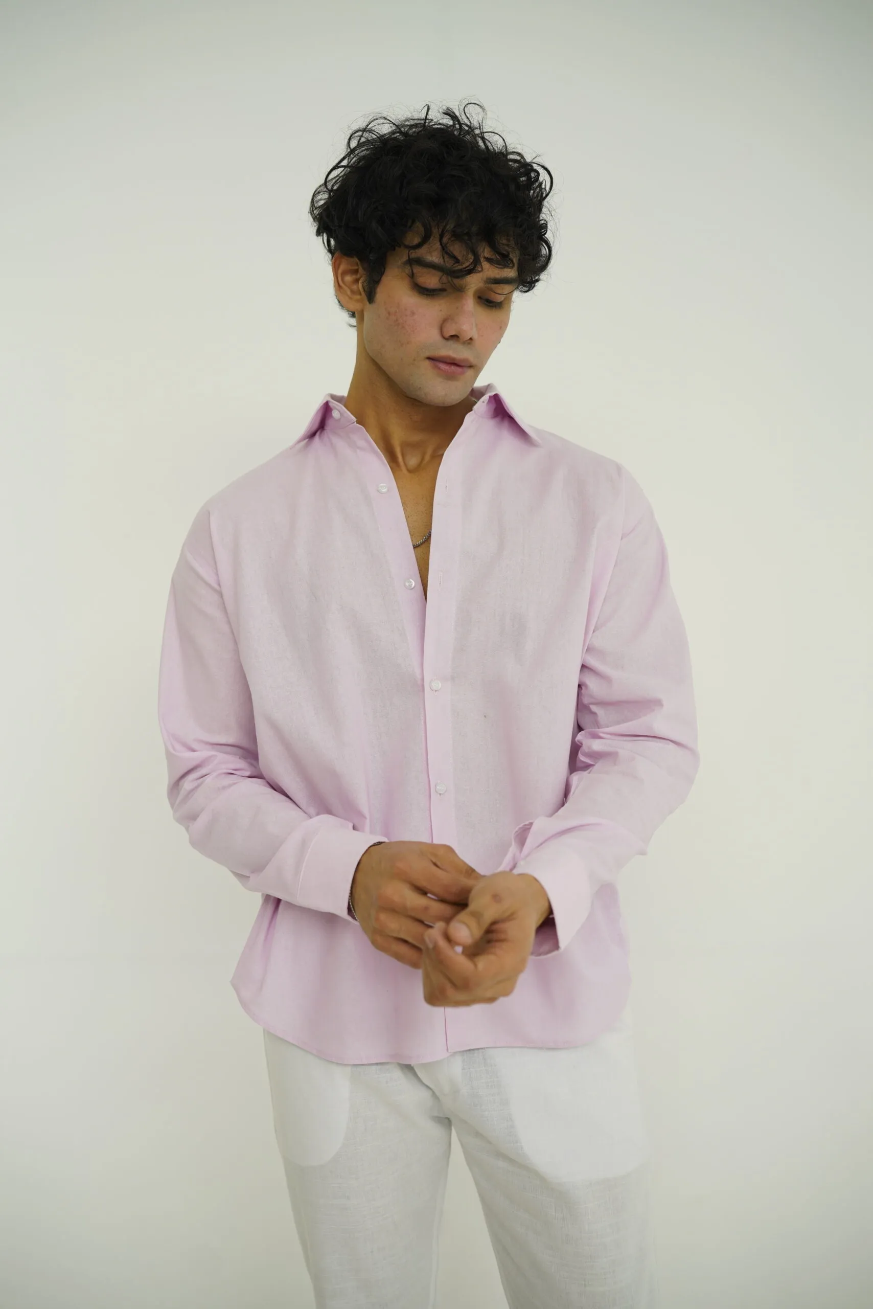 PINK LINEN SHIRT - Image 2