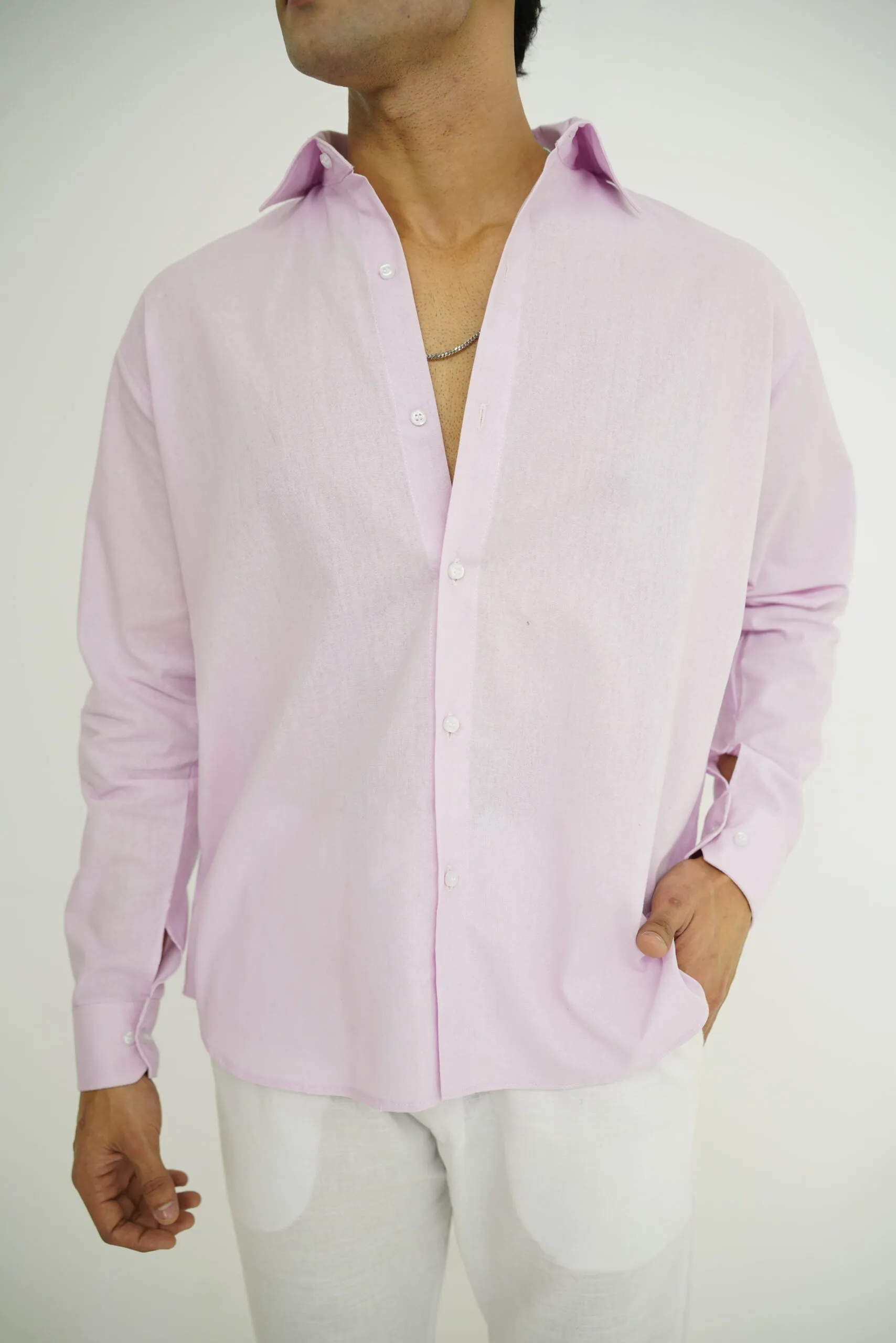 PINK LINEN SHIRT - Image 4