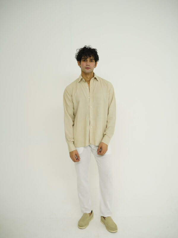 BEIGE & WHITE LINEN SET