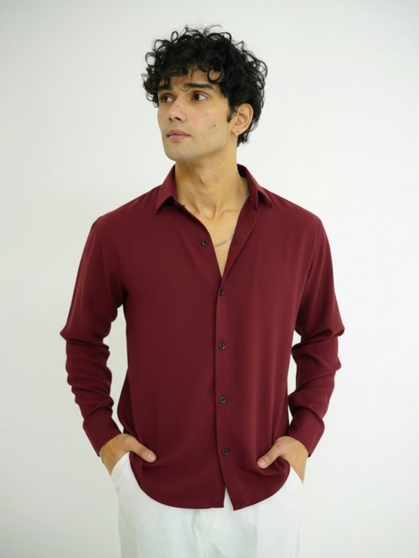 RED WINE TEXTURE SHIRT